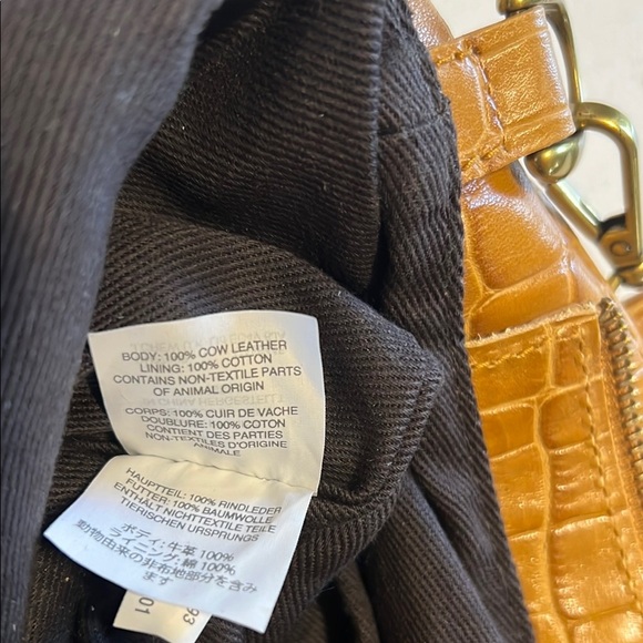 MADEWELL‎ Elegant Tan Crocodile-Embossed Women's Bag PRE-OWNED - Picture 10 of 12